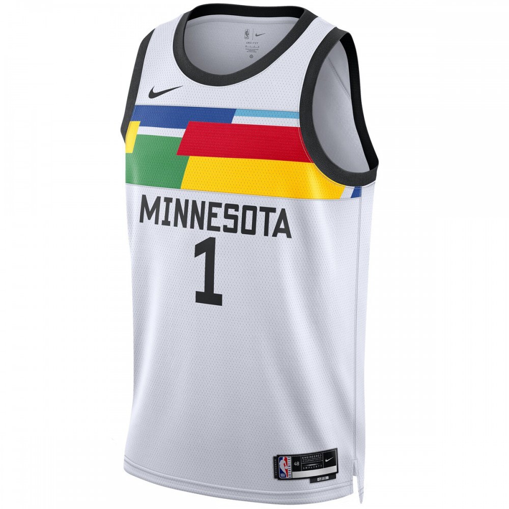 Anthony Edwards Minnesota Timberwolves Unisex 2022/23 Swingman Jersey - City Edition - White-Pro Kit Vault | Brand New 26/27 Sports Jerseys